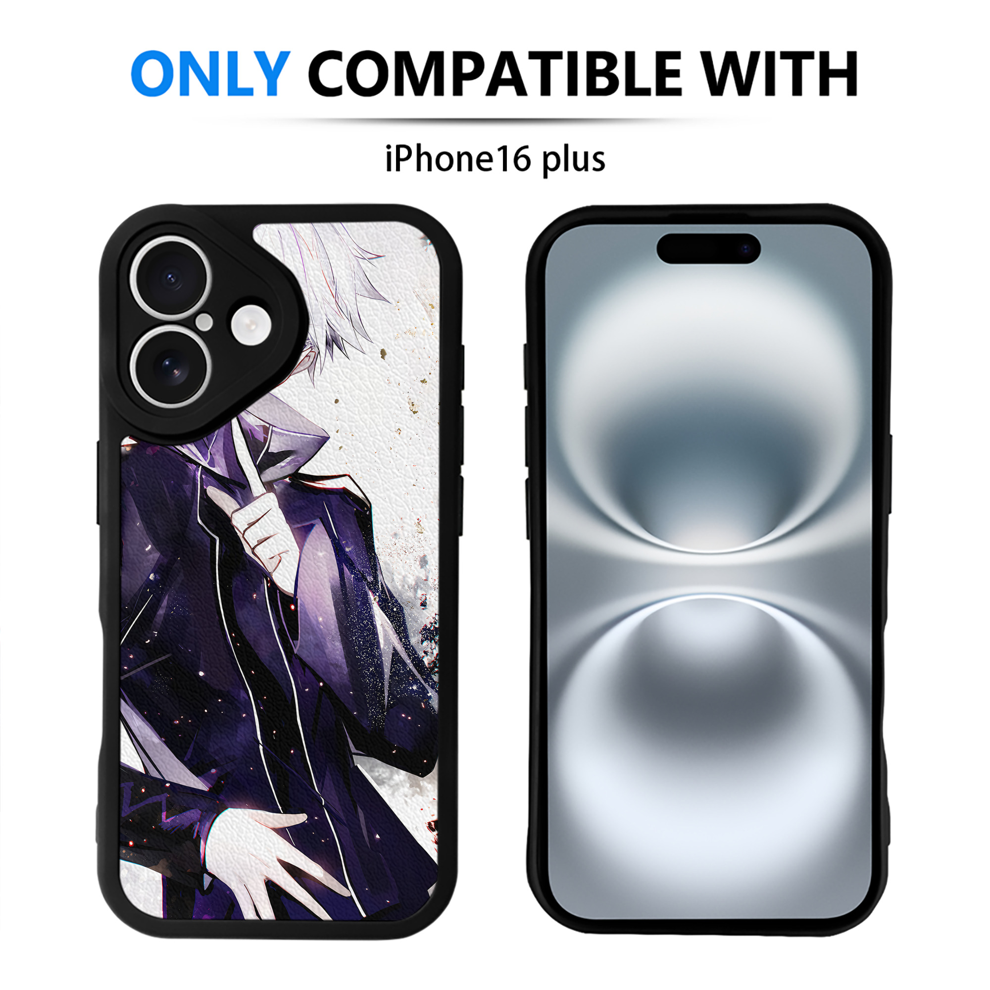 （画像用） 呪術廻戦 Jujutsu Kaisen 【iPhone 16シリーズ対応】シリコンスマホケース（レザー調） 材質：シリコン